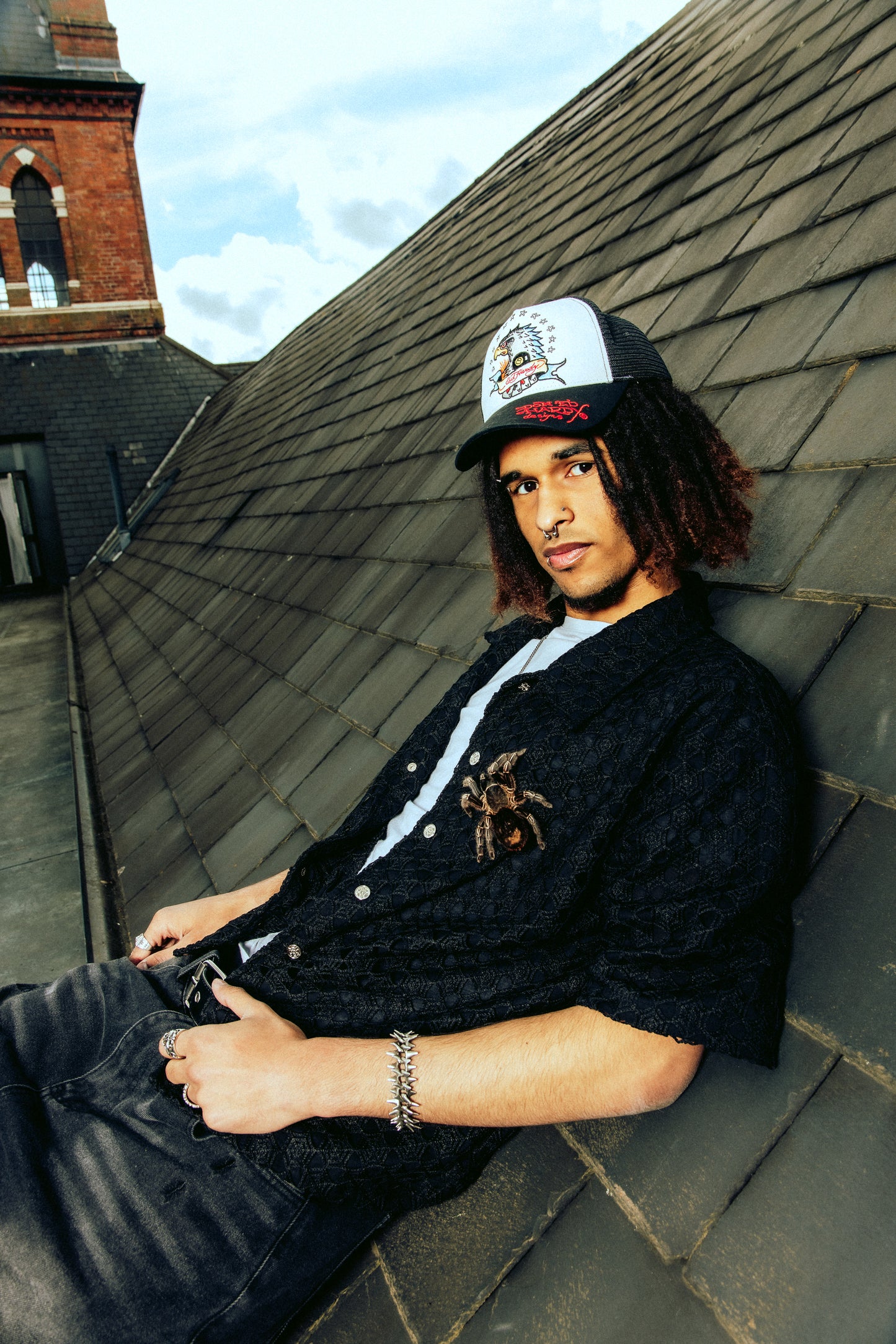 BLACK WEB SHIRT
