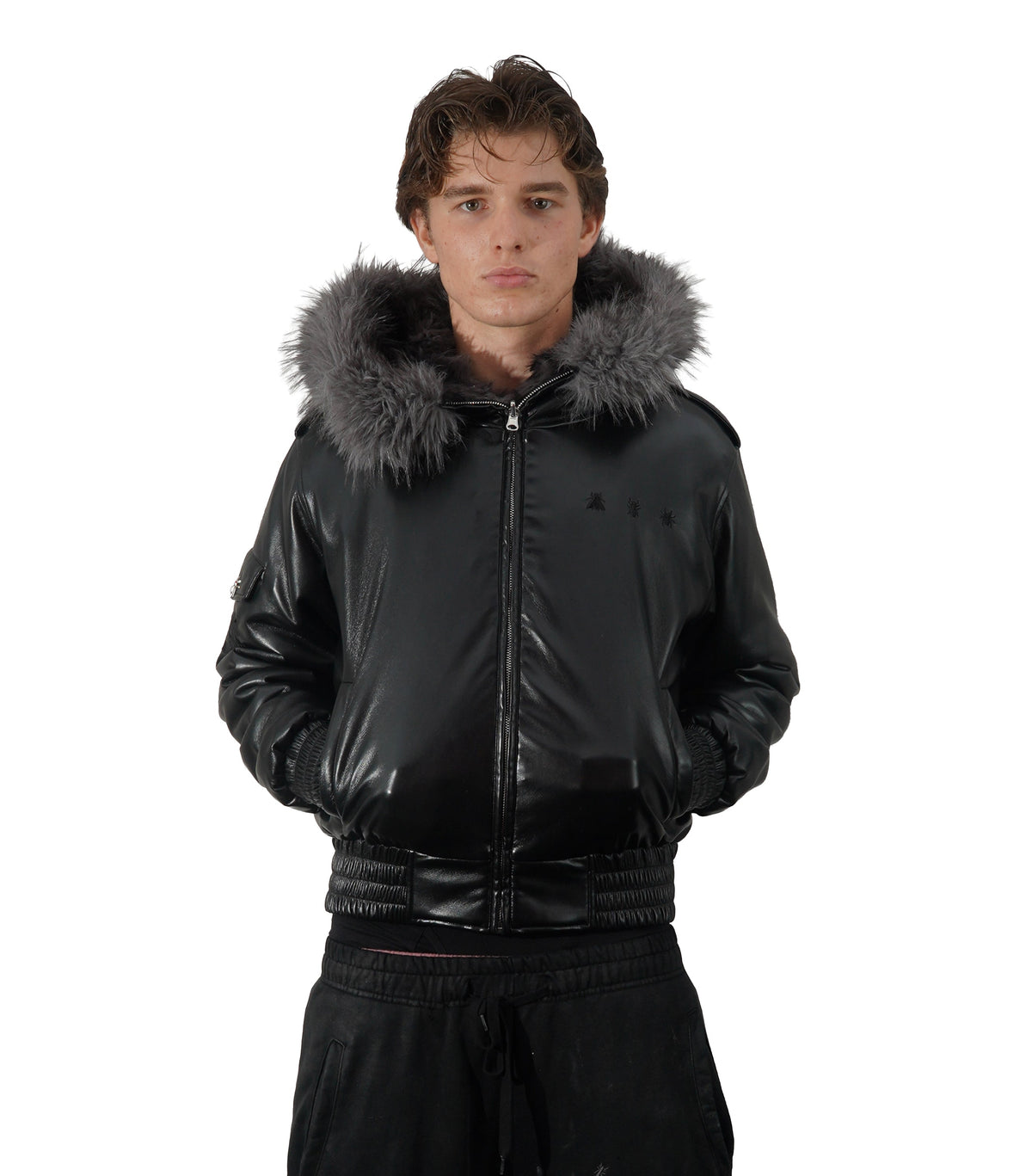 Spider Reversible Fur Bomber jacket