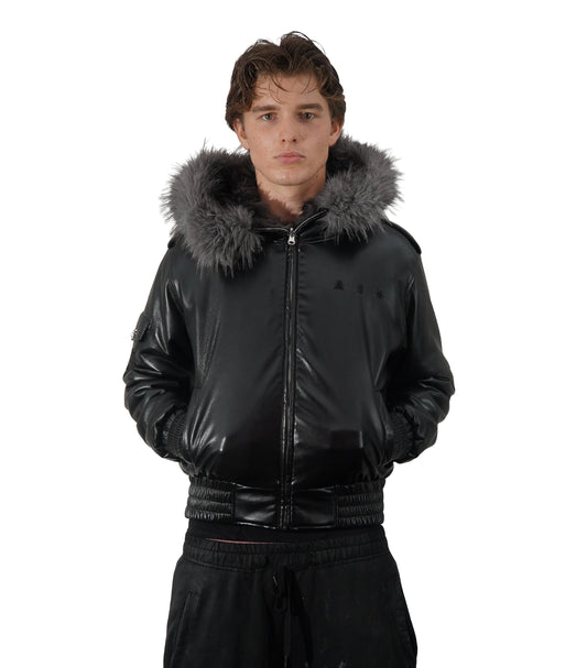 Spider Reversible Fur Bomber jacket