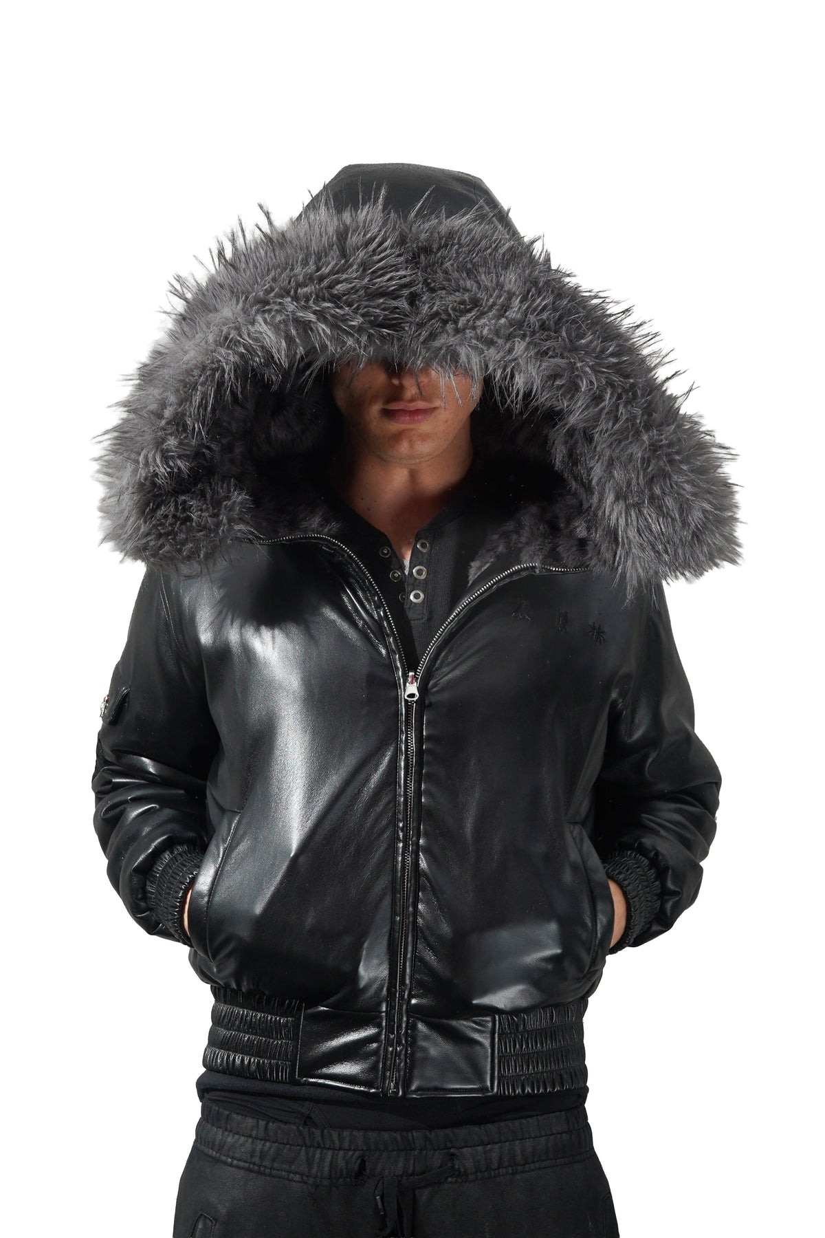 Spider Reversible Fur Bomber jacket