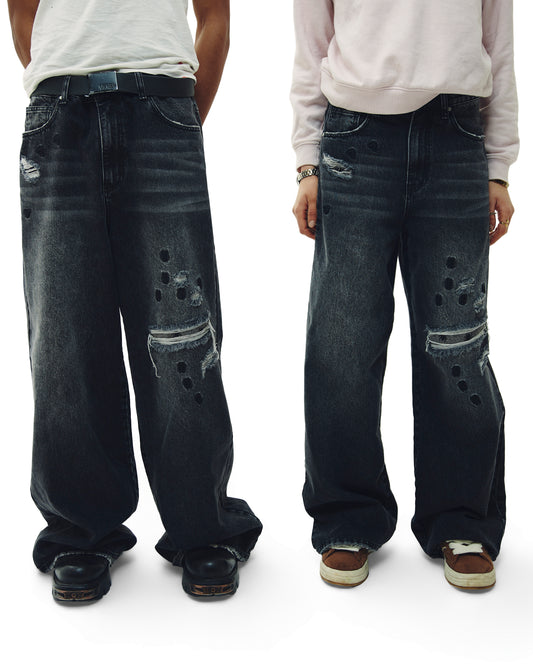 ESCAPISMS BLACK WASHED JEANS