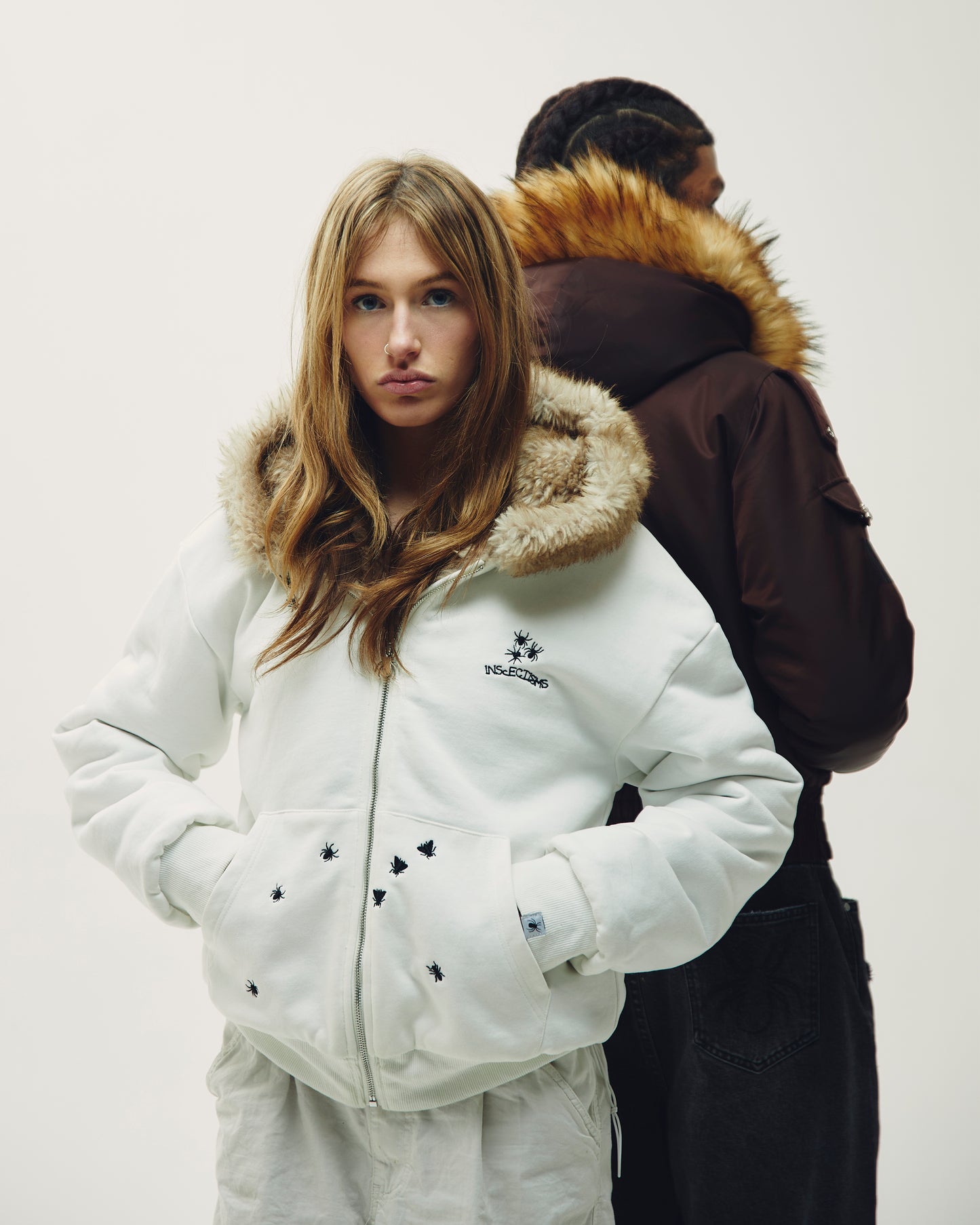 DOMESTIC REVERSIBLE BUGS FUR WHITE